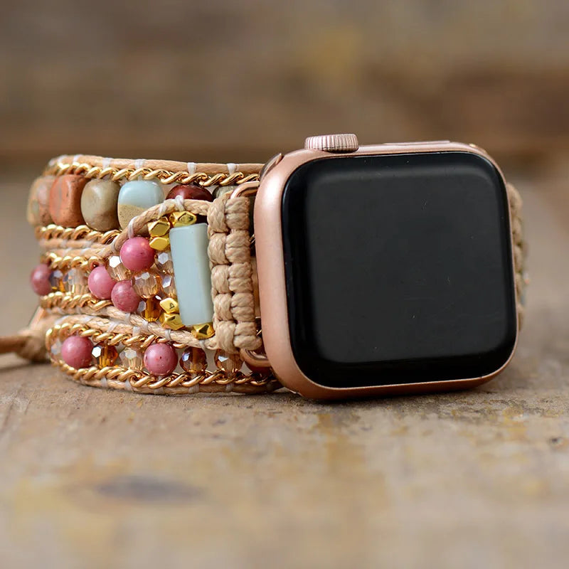 Pulseira de Pedras Naturais para Apple Watch