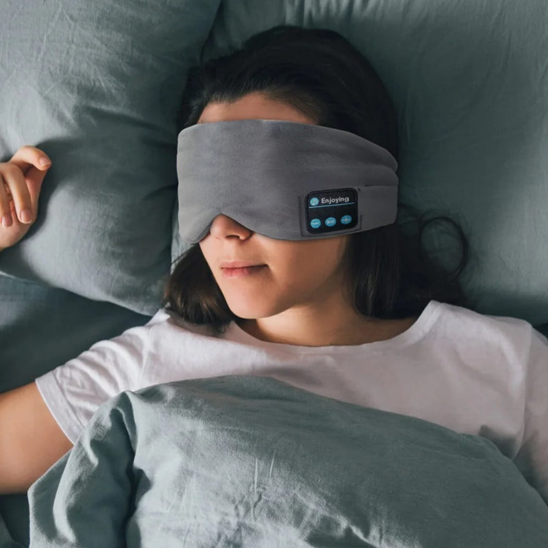 Máscara de Dormir / Faixa de Cabeça com Fone Bluetooth